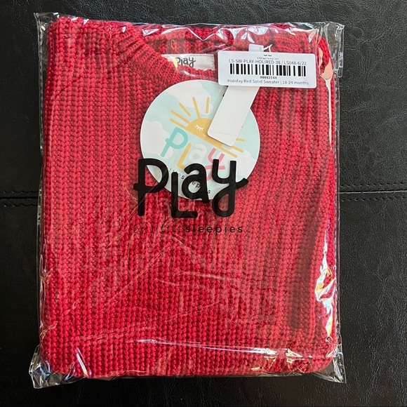 Little Sleepies LS Christmas Xmas Holiday Solid Red Sweater Baby Toddler 18-24 - Picture 3 of 5